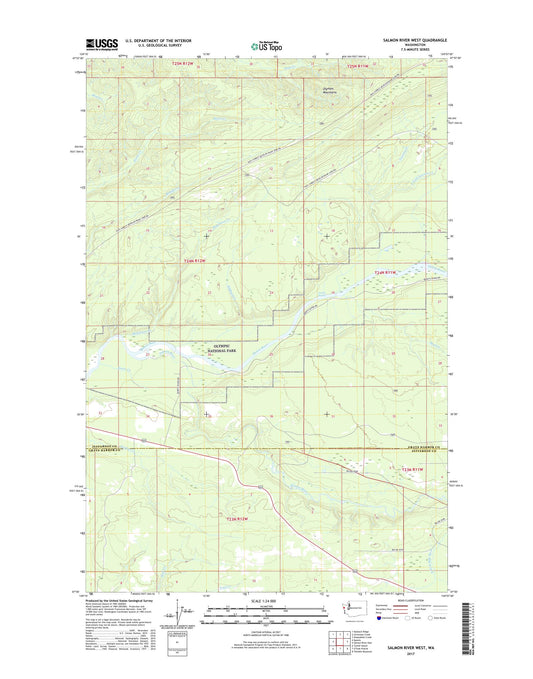 Salmon River West Washington US Topo Map Image