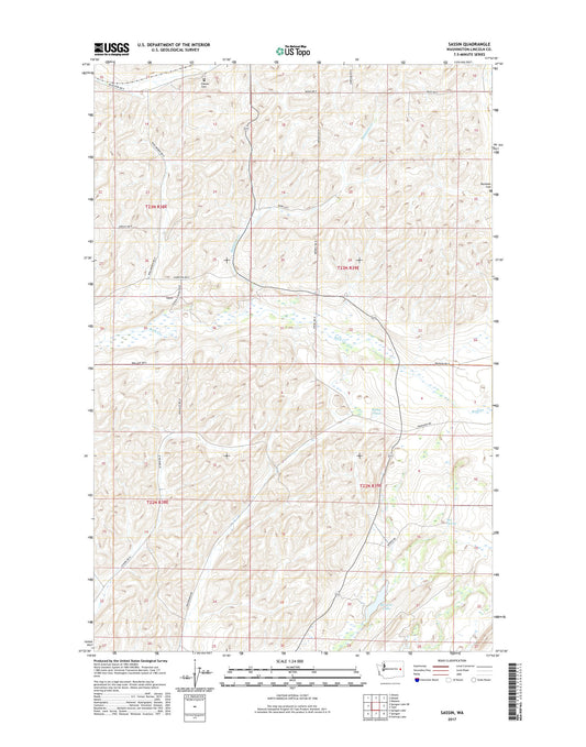 Sassin Washington US Topo Map Image