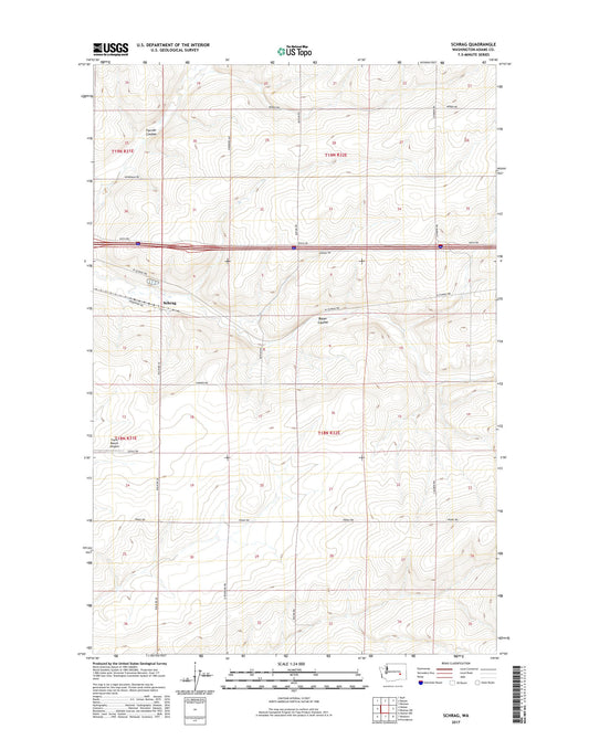 Schrag Washington US Topo Map Image