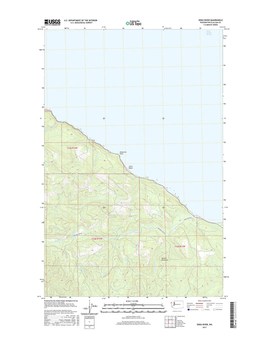 Sekiu River Washington US Topo Map Image