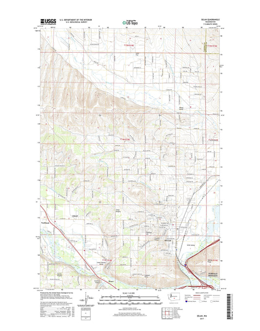 Selah Washington US Topo Map Image