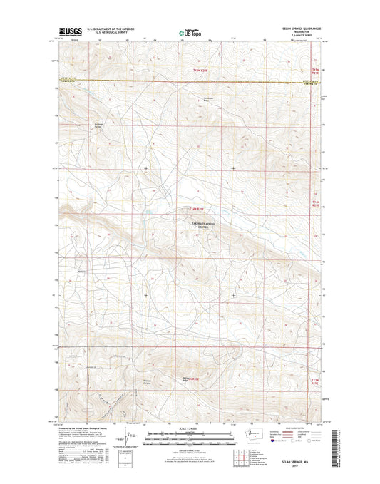 Selah Springs Washington US Topo Map Image