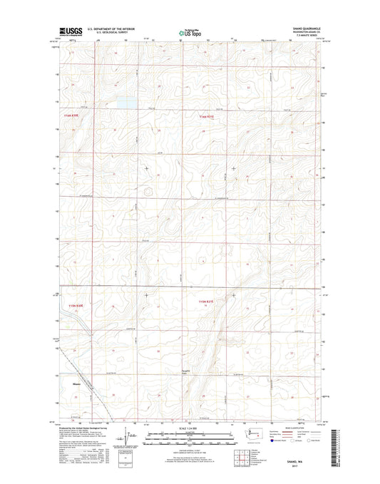 Shano Washington US Topo Map Image
