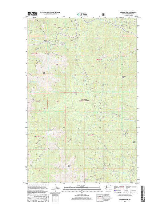 Sherman Peak Washington US Topo Map Image