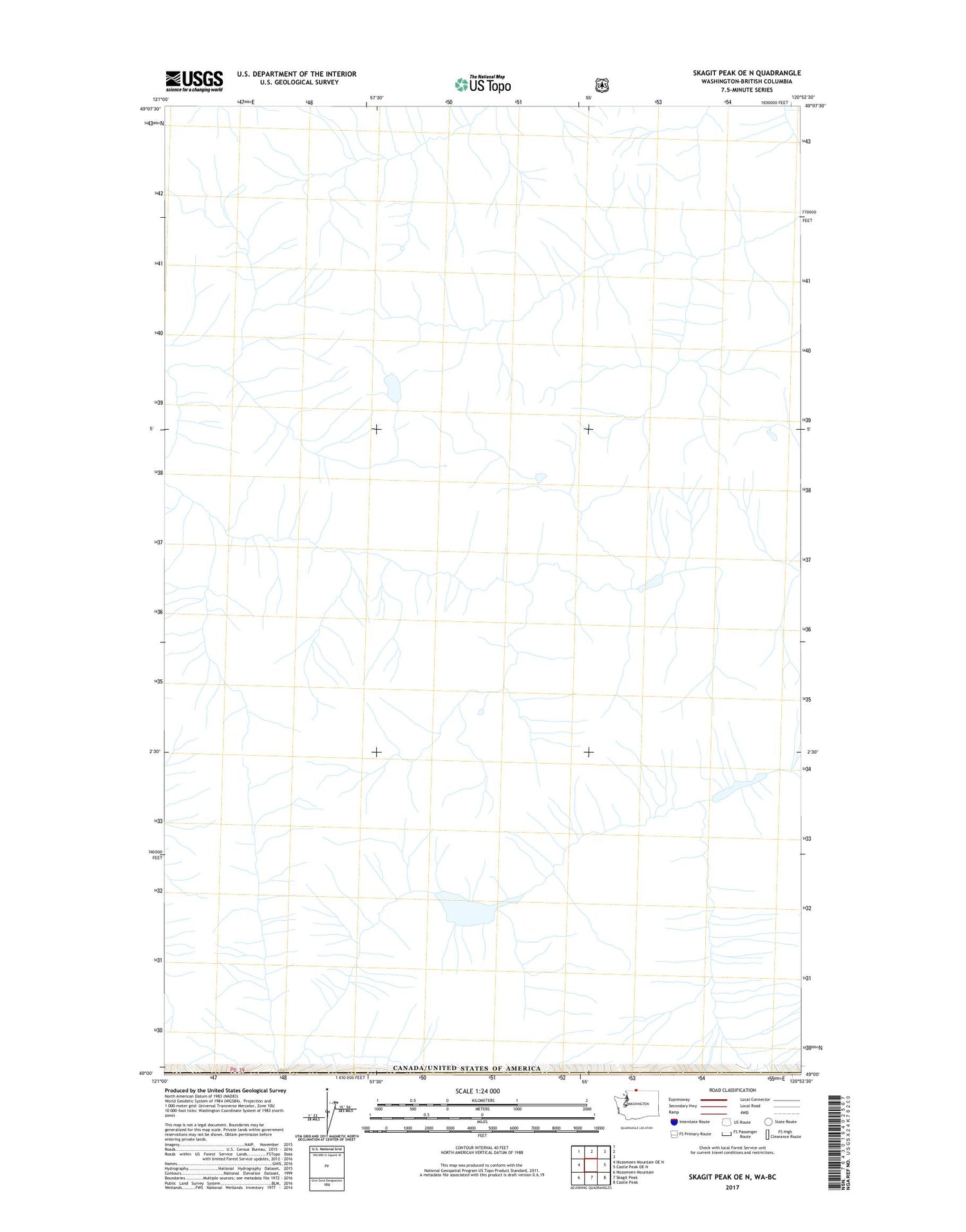 Skagit Peak OE N Washington US Topo Map Image