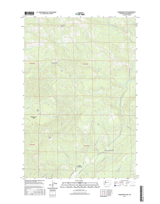 Skamokawa Pass Washington US Topo Map Image