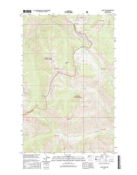 Slate Peak Washington US Topo Map Image