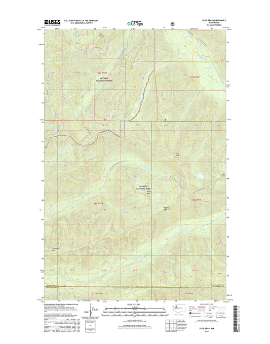 Slide Peak Washington US Topo Map Image