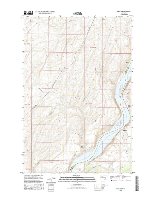 Snake River Washington US Topo Map Image