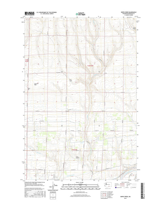 Snipes Creek Washington US Topo Map Image