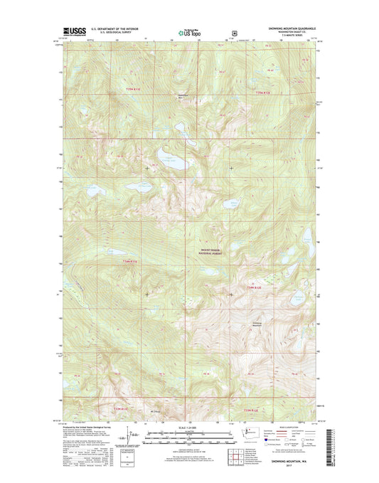 Snowking Mountain Washington US Topo Map Image