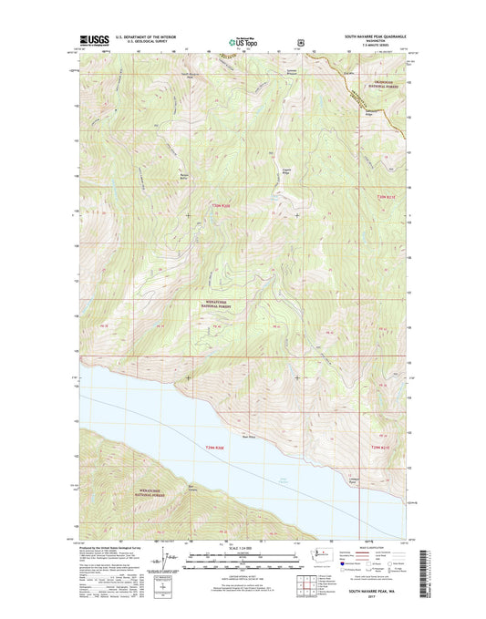 South Navarre Peak Washington US Topo Map Image