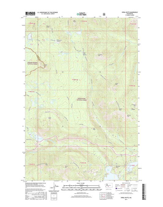 Spiral Butte Washington US Topo Map Image