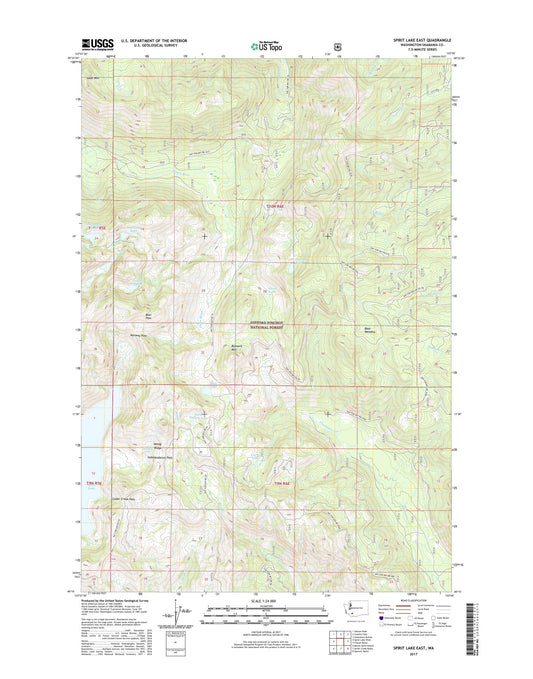 Spirit Lake East Washington US Topo Map Image