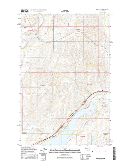 Sprague Lake Washington US Topo Map Image