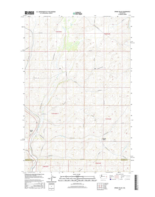 Spring Valley Washington US Topo Map Image