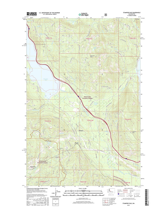 Stampede Pass Washington US Topo Map Image