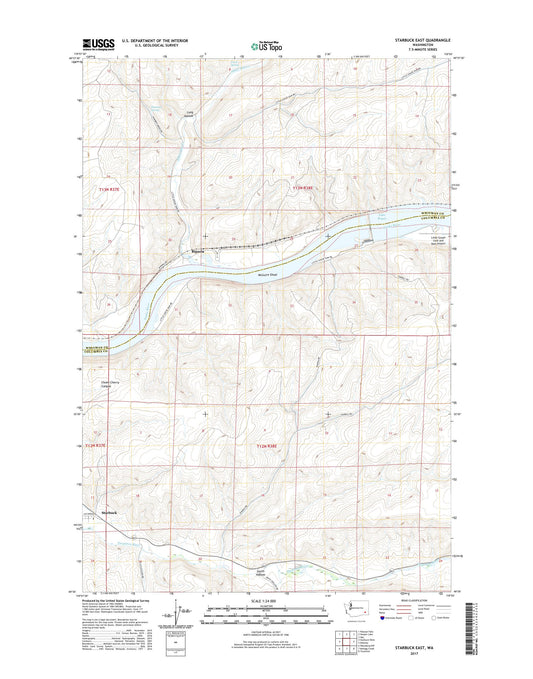 Starbuck East Washington US Topo Map Image