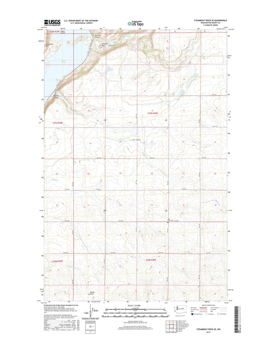 Steamboat Rock SE Washington US Topo Map Image