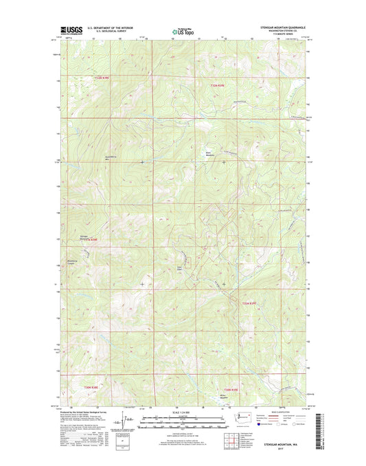 Stensgar Mountain Washington US Topo Map Image