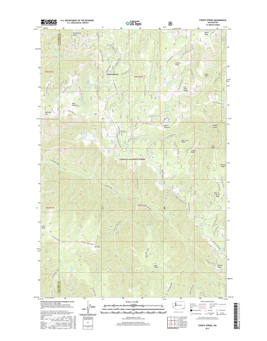 Stentz Spring Washington US Topo Map Image