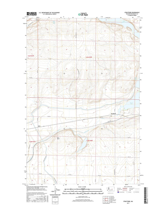 Stratford Washington US Topo Map Image
