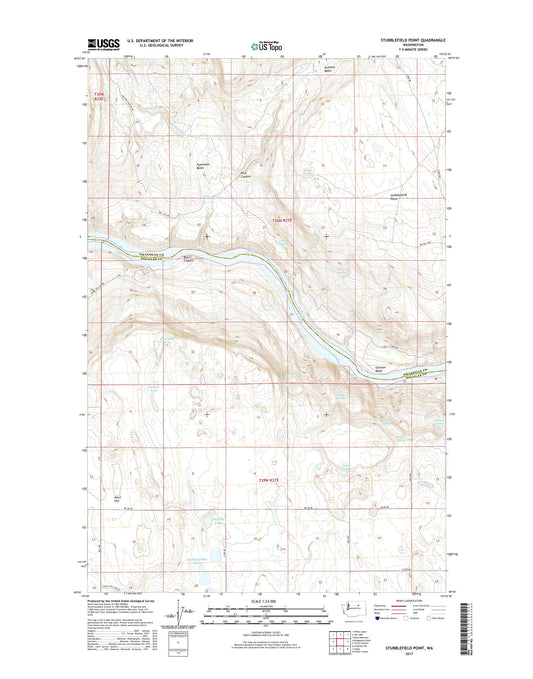 Stubblefield Point Washington US Topo Map Image