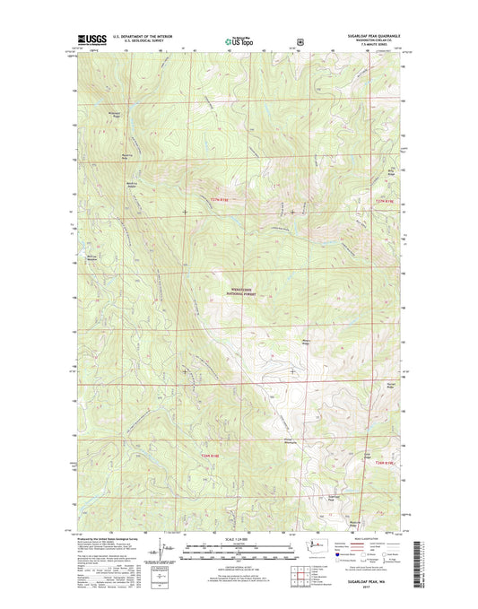 Sugarloaf Peak Washington US Topo Map Image