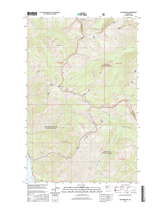 Sun Mountain Washington US Topo Map Image