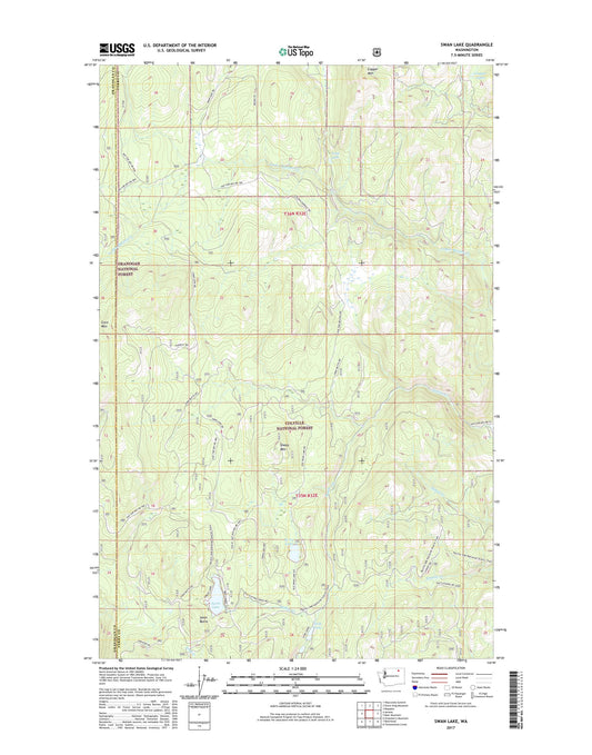 Swan Lake Washington US Topo Map Image