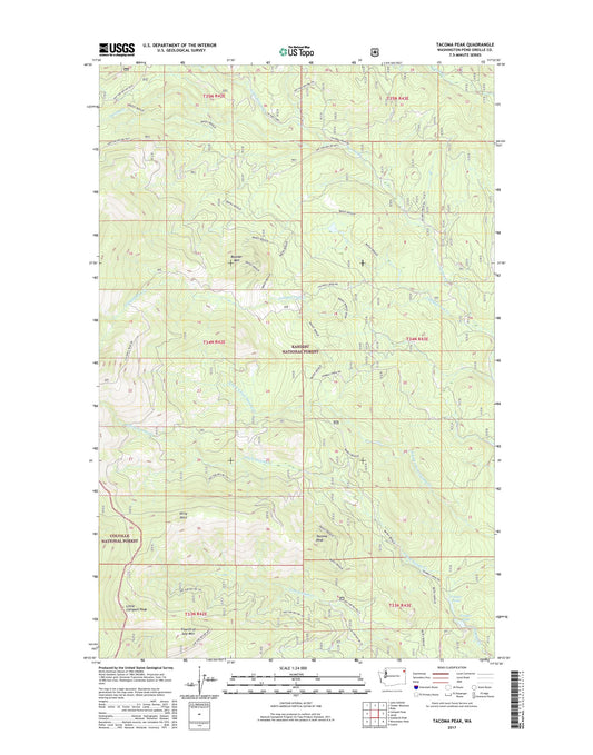 Tacoma Peak Washington US Topo Map Image