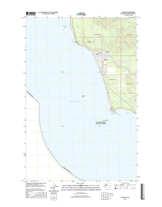Taholah Washington US Topo Map Image