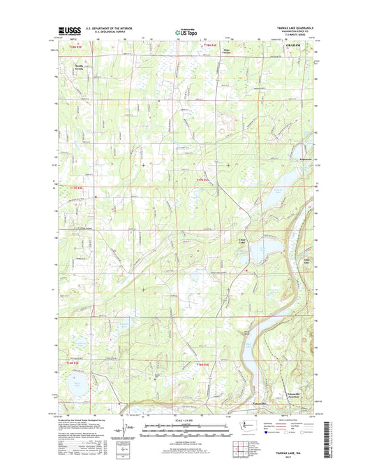 Tanwax Lake Washington US Topo Map Image