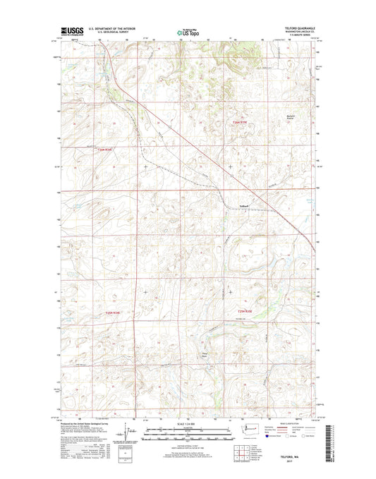 Telford Washington US Topo Map Image