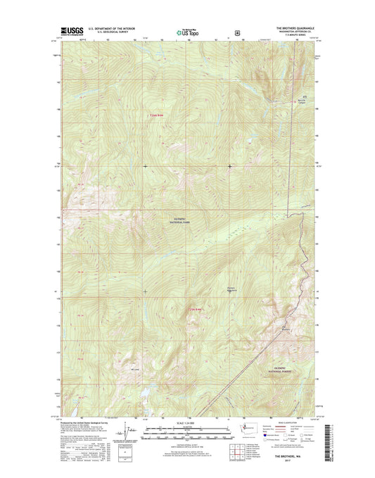 The Brothers Washington US Topo Map Image