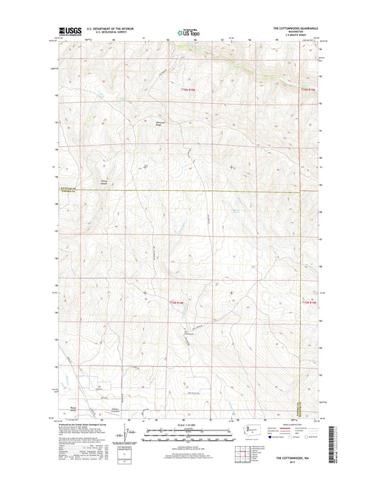The Cottonwoods Washington US Topo Map Image