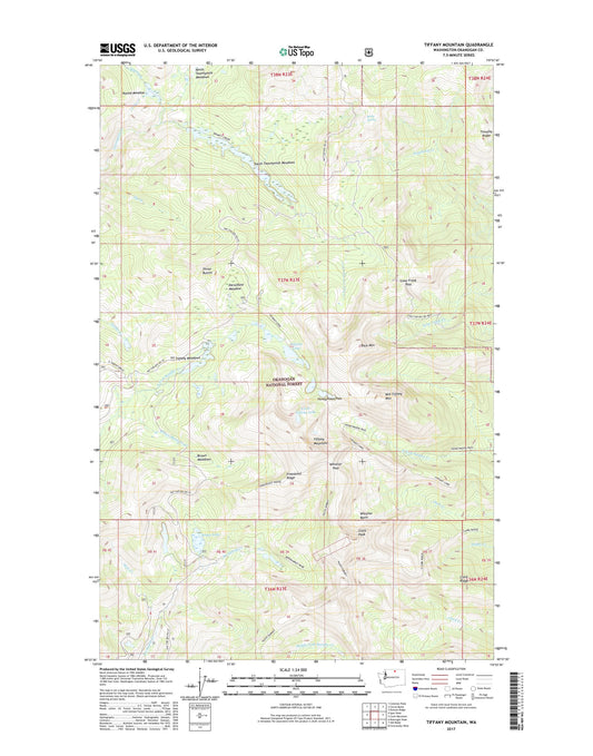 Tiffany Mountain Washington US Topo Map Image