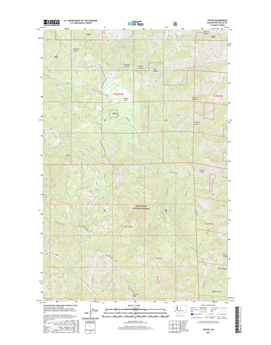 Tiptop Washington US Topo Map Image