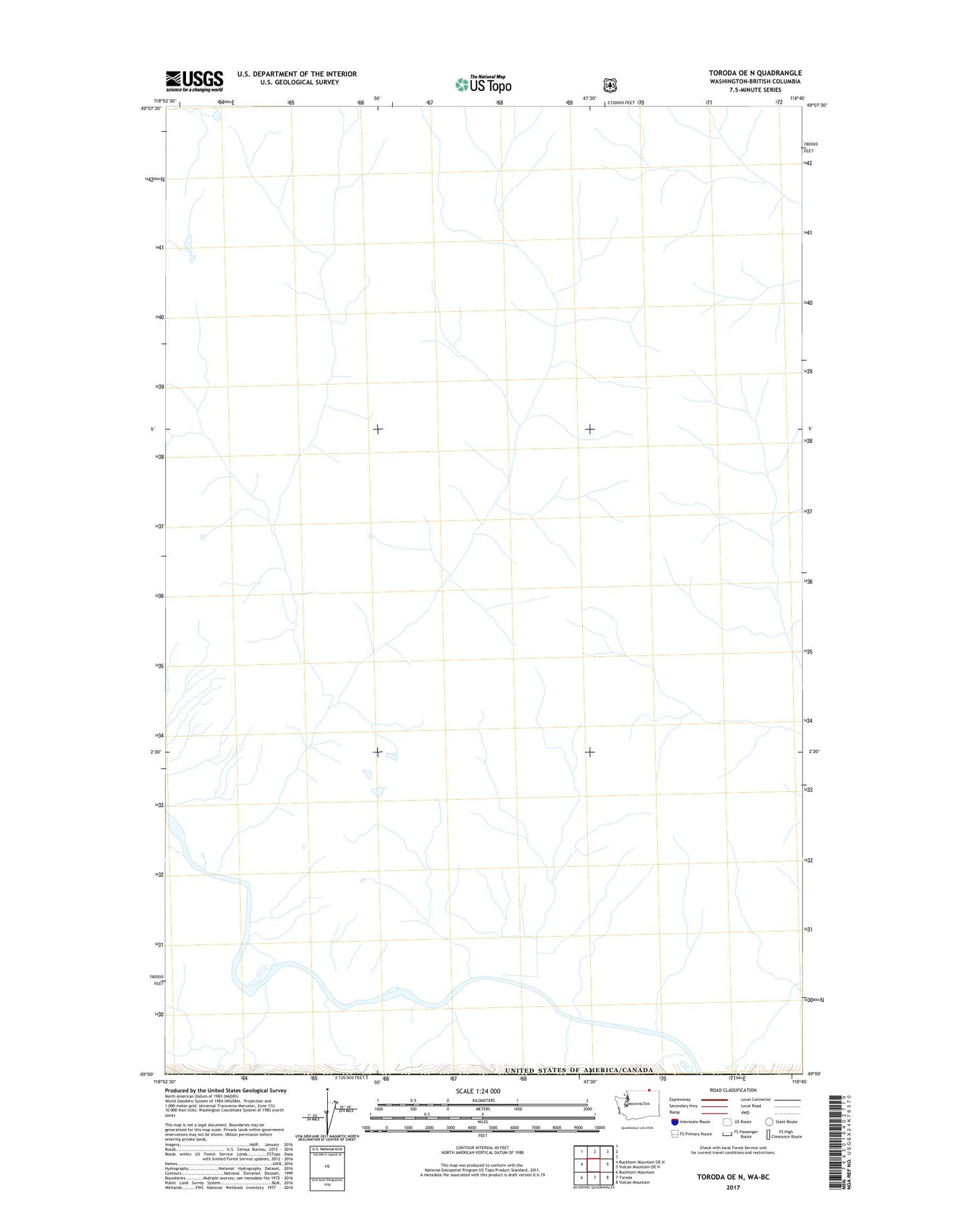 Toroda OE N Washington US Topo Map Image