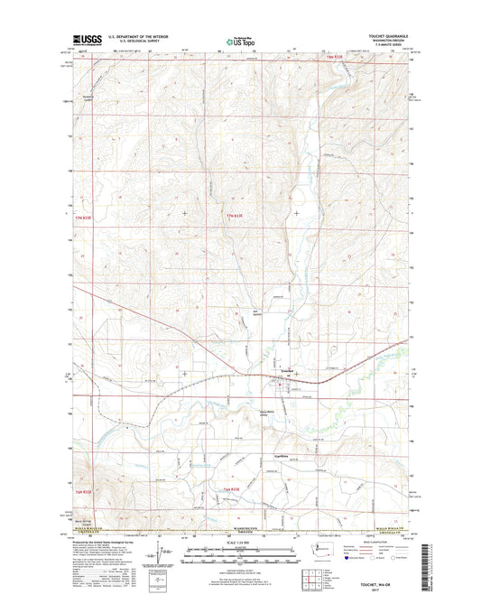 Touchet Washington US Topo Map Image
