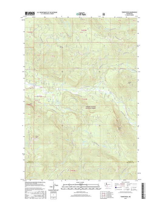Tower Rock Washington US Topo Map Image
