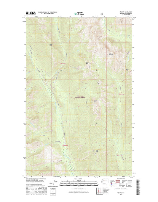 Trinity Washington US Topo Map Image