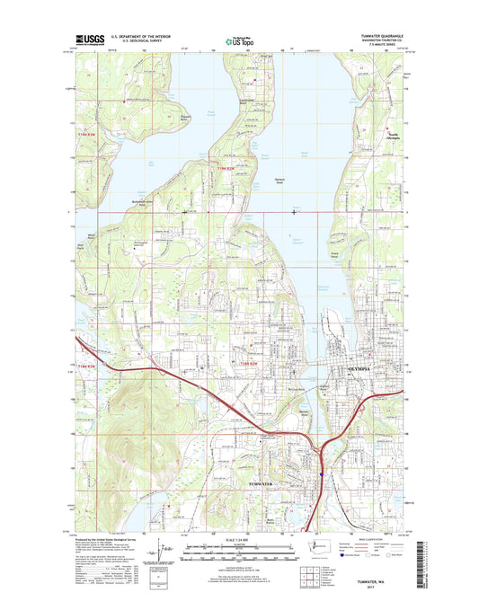 Tumwater Washington US Topo Map Image