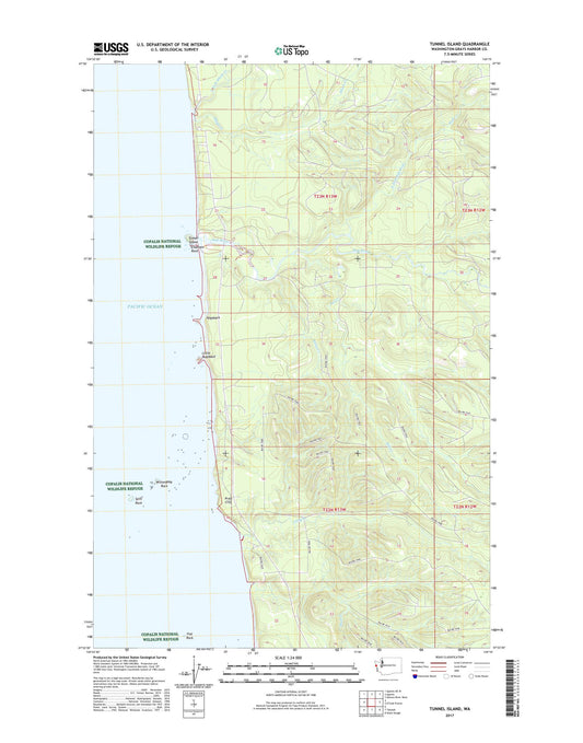 Tunnel Island Washington US Topo Map Image