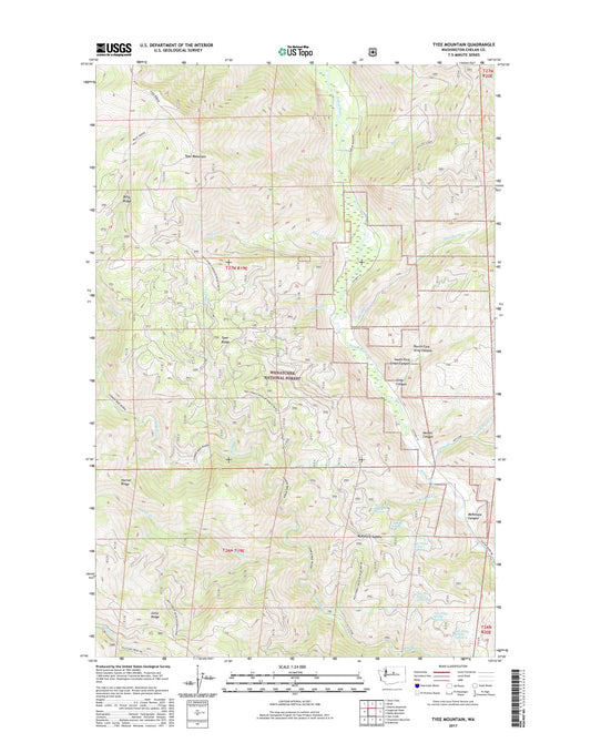 Tyee Mountain Washington US Topo Map Image