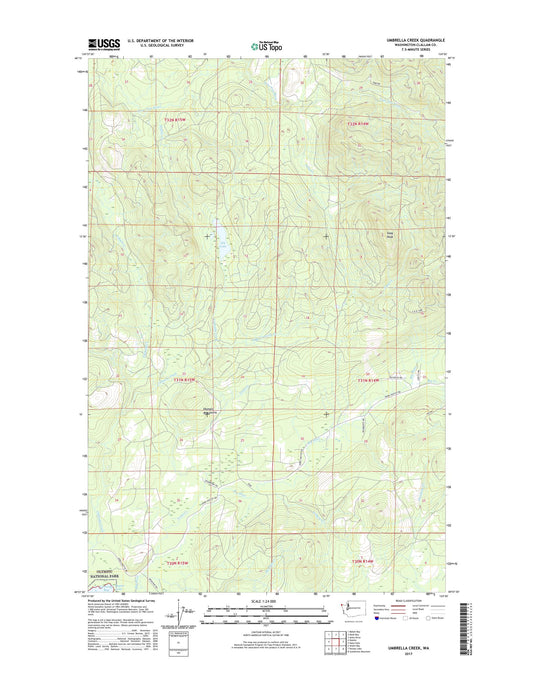 Umbrella Creek Washington US Topo Map Image