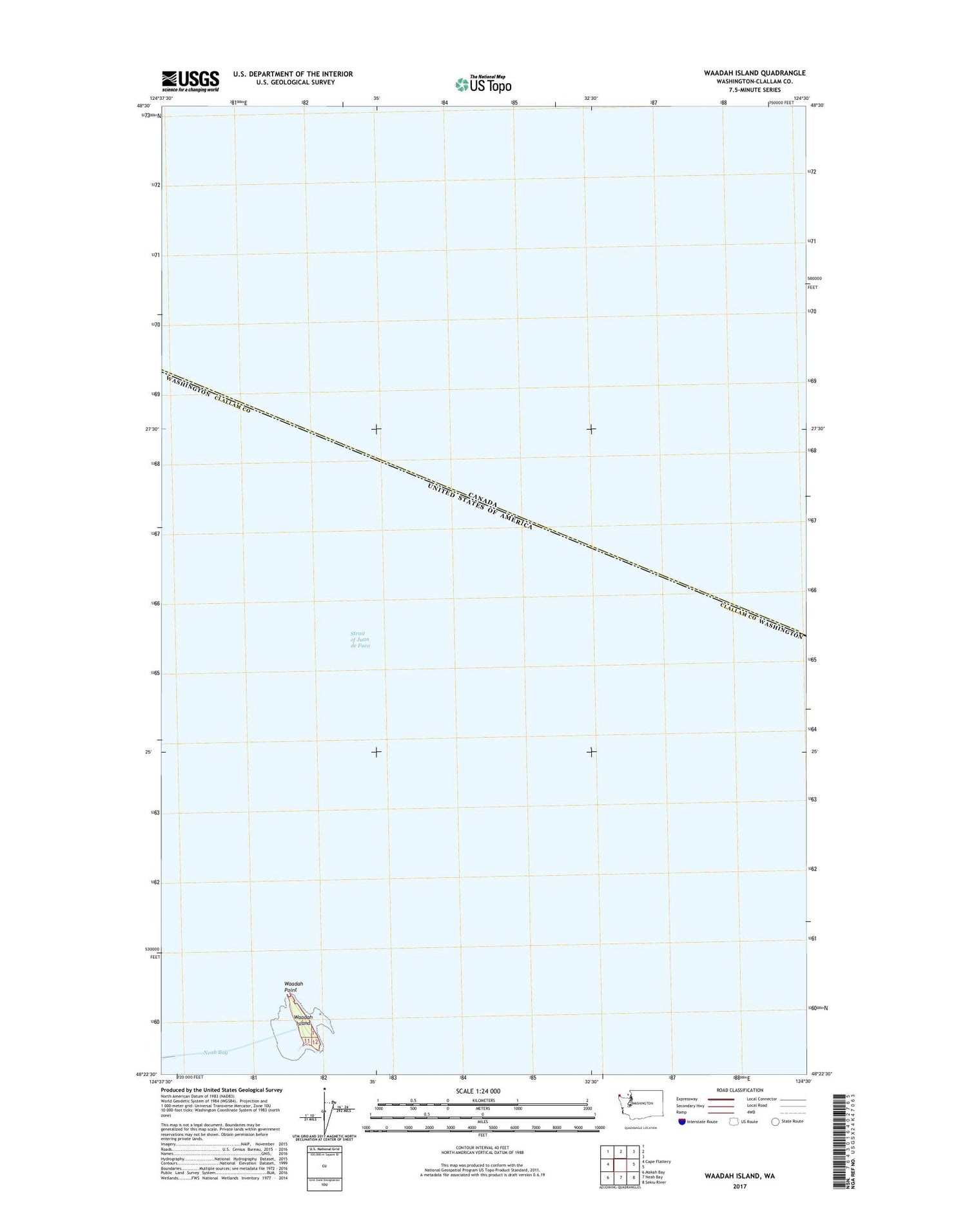 Waadah Island Washington US Topo Map Image
