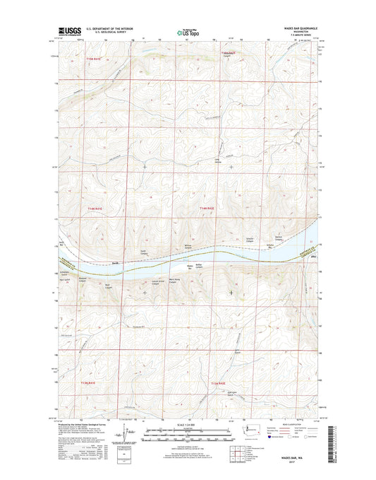 Wades Bar Washington US Topo Map Image