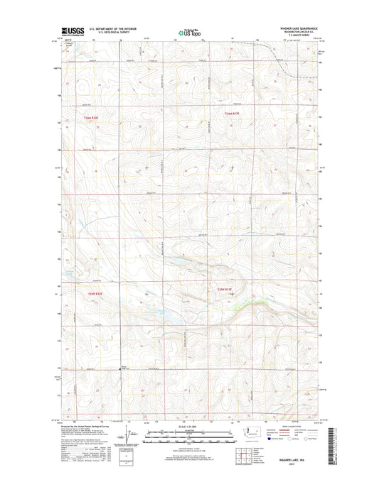 Wagner Lake Washington US Topo Map Image