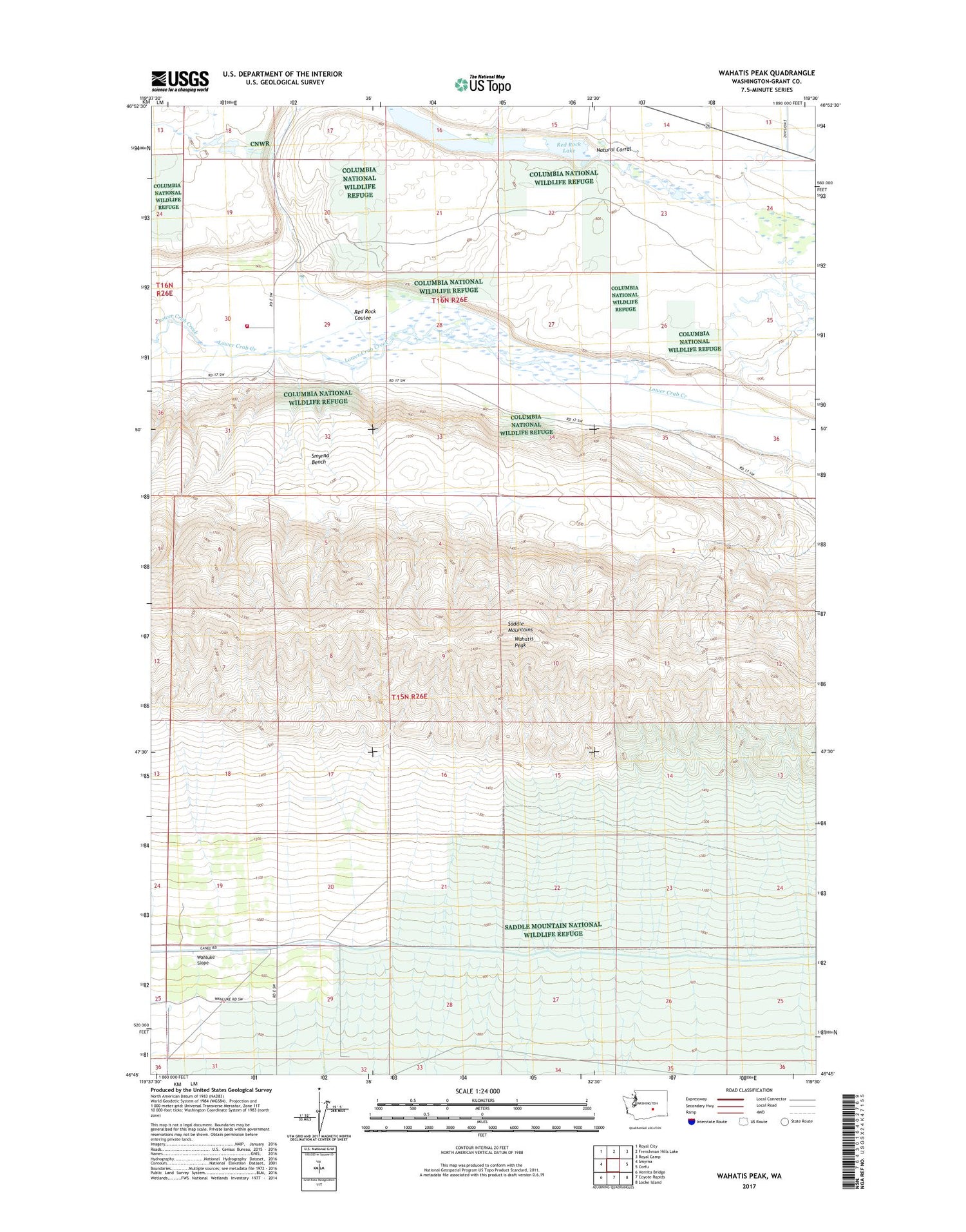 Wahatis Peak Washington US Topo Map Image